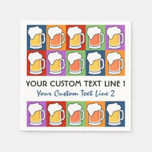 BEER Bar Pop Art Taschennapins Serviette