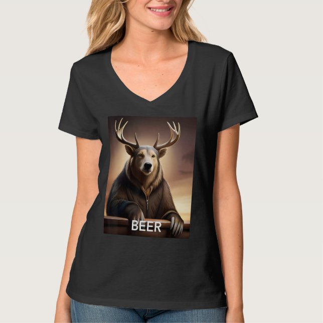 Beer Bear Deer T-Shirt (Vorderseite)