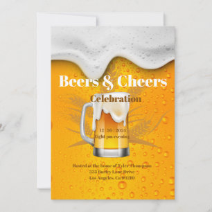 Beer & Cheers Geburtstagseinladung Einladung