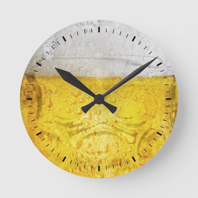 Beer Clock Runde Wanduhr (Vorderseite)