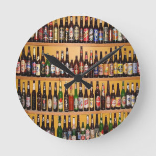 Beer Clock Runde Wanduhr