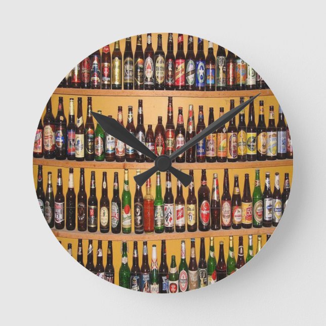 Beer Clock Runde Wanduhr (Vorderseite)