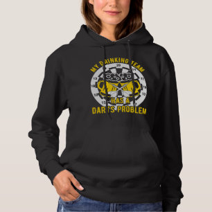 Beer Dart Mein Drink Team hat ein Dart Problem Bee Hoodie