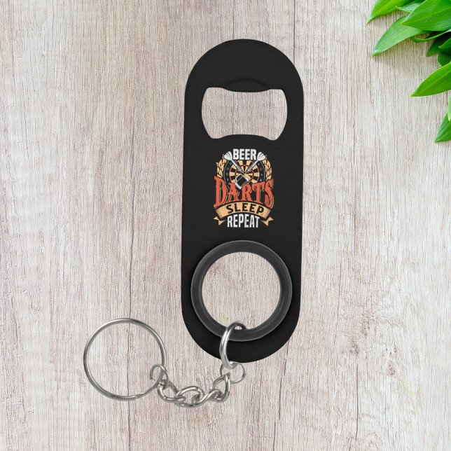 Beer Darts Sleep Repeat - Dart Player Mini Flaschenöffner (Von Creator hochgeladen)