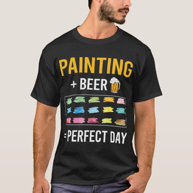 Beer Day Malerei T-Shirt (Vorderseite)