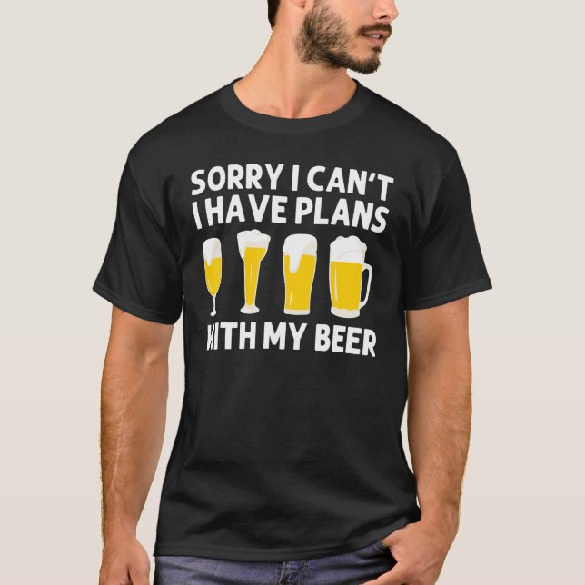 Beer Designs For Men Women Cerveza Drinkers Alcoho T-Shirt (Vorderseite)