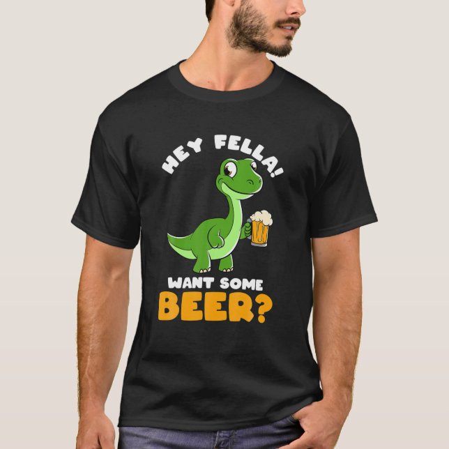 Beer Dinsoaur T Rex Drunkasaurus Beersaurus Dinosa T-Shirt (Vorderseite)