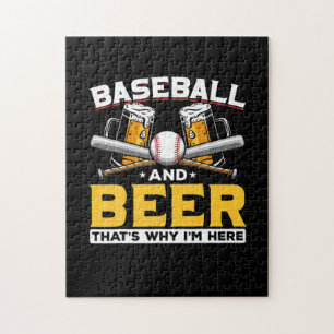 Beer Drinker Baseball Beer Humor Birthday Puzzle