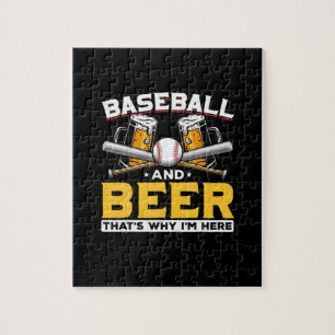 Beer Drinker Baseball Beer Humor Birthday Puzzle