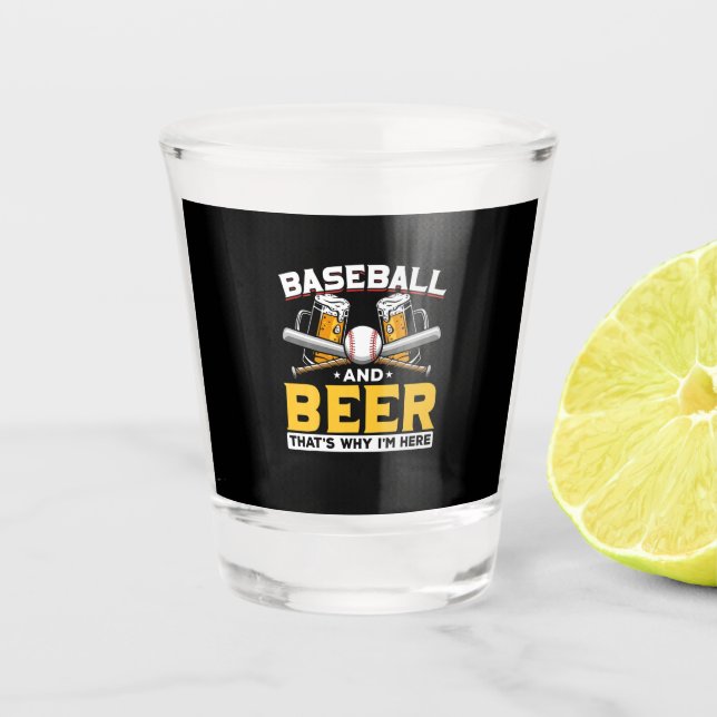 Beer Drinker Baseball Beer Humor Birthday Schnapsglas (Vorderseite)