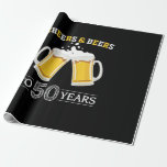 Beer Drinker Cheers and Beers to 50 Years Birthday Geschenkpapier<br><div class="desc">Beer Drinker Cheers and Beers to 50 Years Birthday</div>