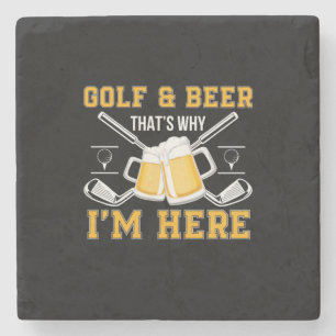 Beer Drinker Golf And Beer Birthday Steinuntersetzer