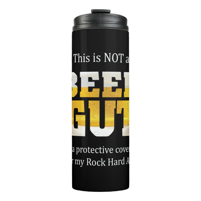 Beer Drinker Not a BEER GUT Birthday Thermosbecher (Vorderseite)