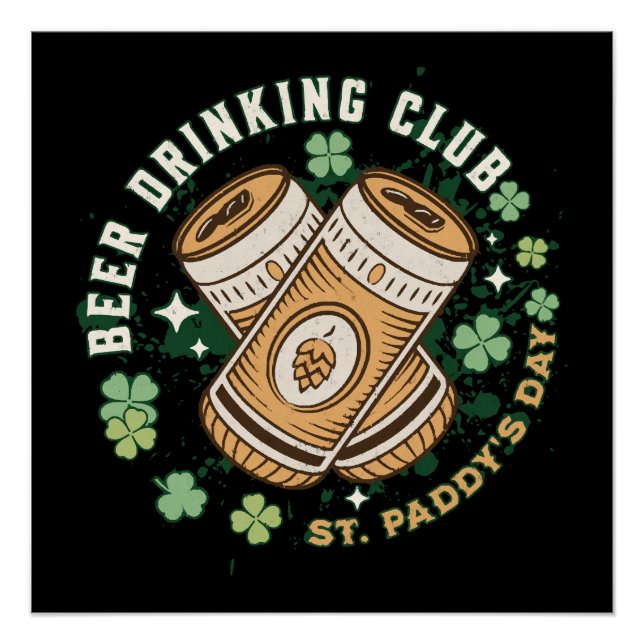 Beer Drinking Club St. Paddy's Day Poster (Vorderseite)