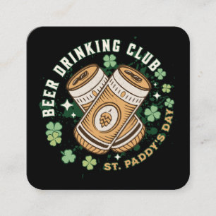 Beer Drinking Club St. Paddy's Day Quadratische Visitenkarte