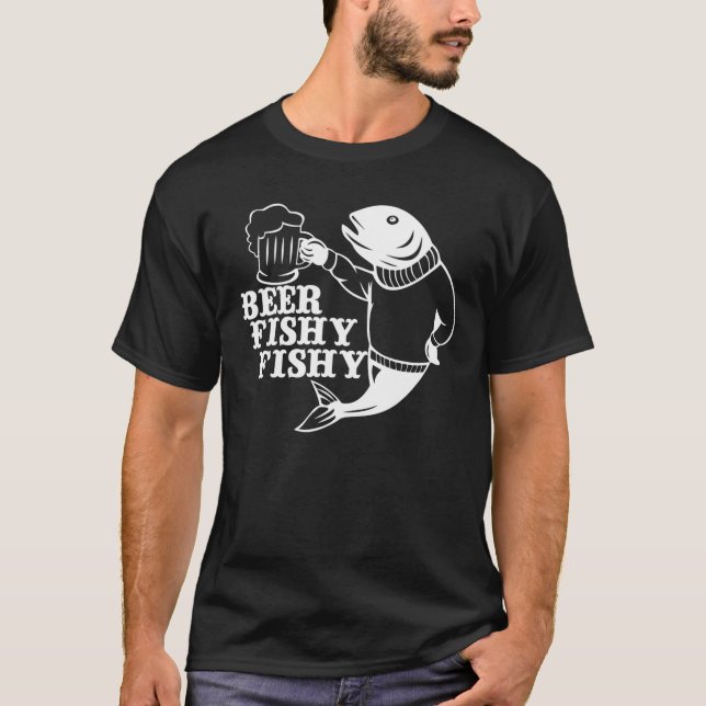 Beer Fishy Fishing Lovers Fisherman Gift T-Shirt (Vorderseite)
