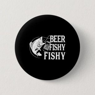 Beer Fishy Funny Fishing Button