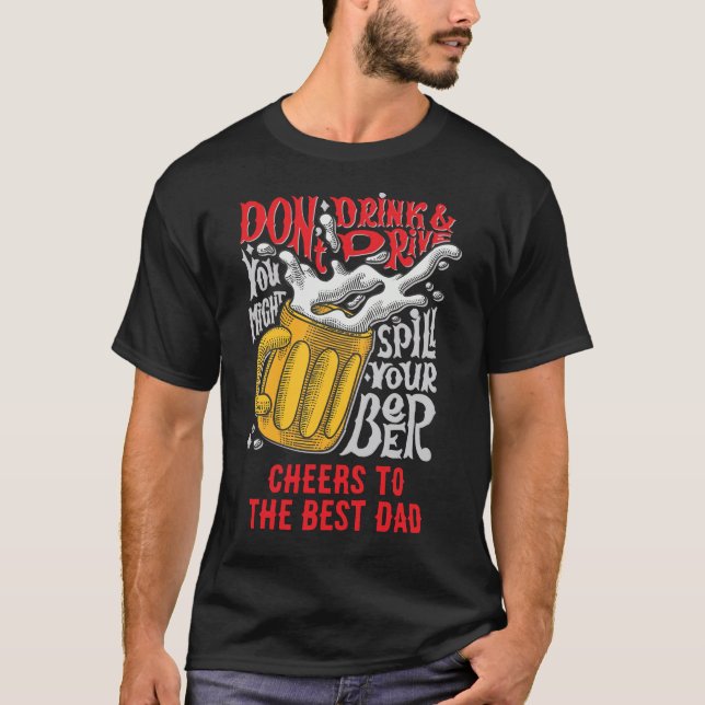 Beer Funny Custom Text T-Shirt (Vorderseite)