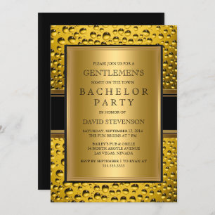 Beer Gentlemen's Bachelor Party Herren's Night Out Einladung