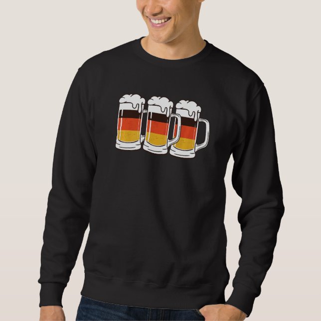 Beer Germany flag German flag beer mug Sweatshirt (Vorderseite)