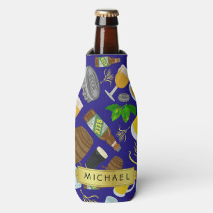 Beer Glass Flasche Hopfen und Bezeichnung für das Flaschenkühler