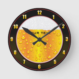 Beer Glass Wall Clock Runde Wanduhr
