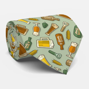 Beer Icons Pattern Neck Tie Krawatte