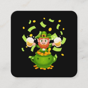 Beer Irish Leprechaun Saint Patrick's Day Quadratische Visitenkarte