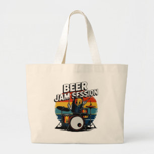 Beer Jam Session T - Shirt - Fun Beer Graphic for Jumbo Stoffbeutel