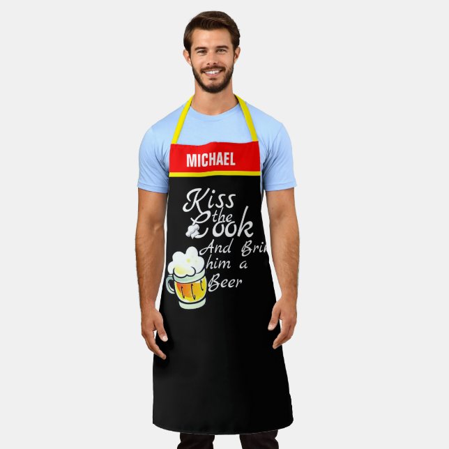 Beer Lover Apron - Funny Custom Chef Gift Men Schürze (Getragen)