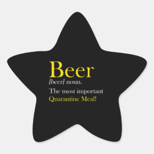 Beer Lover Bier die wichtigste Mahlzeit Stern-Aufkleber