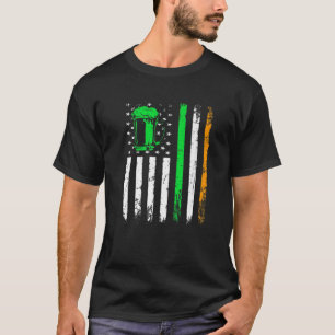 Beer Lover Irish American Flag St Patrick's Day Me T-Shirt
