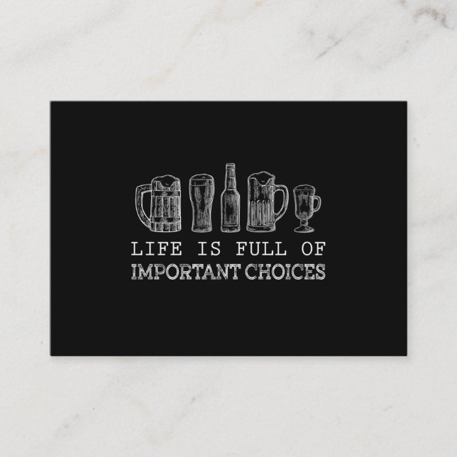 Beer Lover | Wichtiger Bier Begleitkarte (Vorderseite)