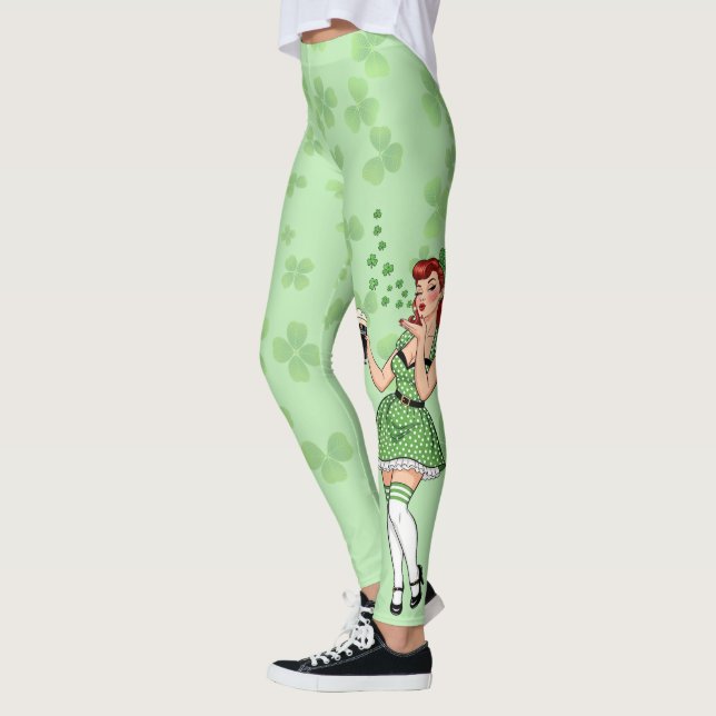 Beer Loving Irish Pin Up Leggings (Links)
