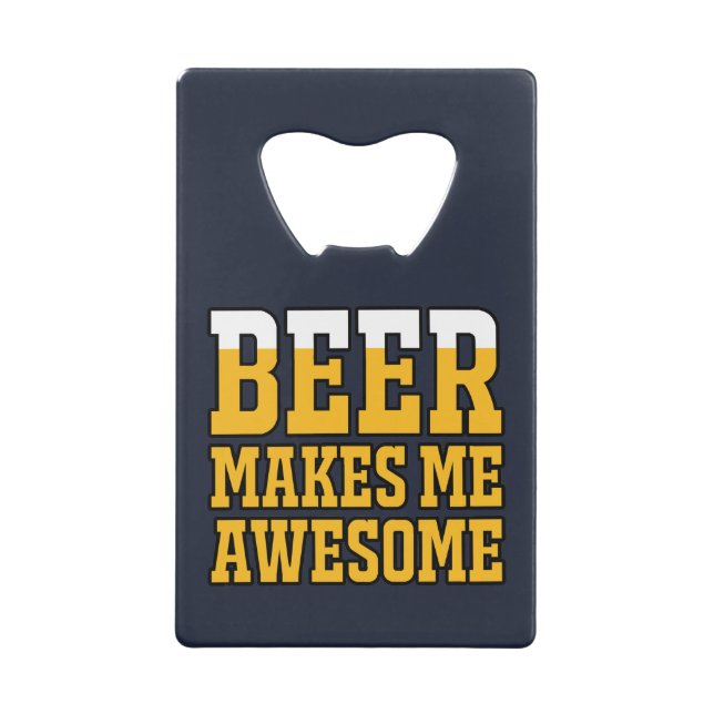 Beer makes me awesome geldbeutel flaschenöffner (Rückseite)