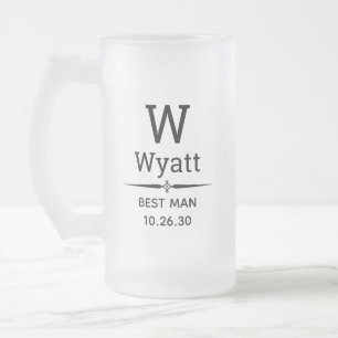 Beer Man Monogrammatique Frosted Glass Beer Mug Mattglas Bierglas