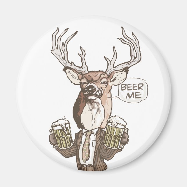 Beer Me Beer Buck von Mudge Studios Magnet (Vorne)