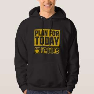 Beer Mens Bierbagger - Kaffee und Bier Plan Hoodie