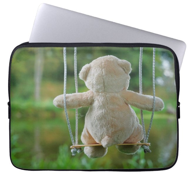 Beer op schommel vanaf de rug. laptopschutzhülle (Vorderseite)