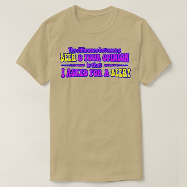 Beer Opinion Funky Worn T-Shirt (Design vorne)