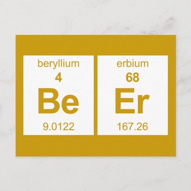 BeEr Periodic-Tabelle Postkarte (Vorderseite)