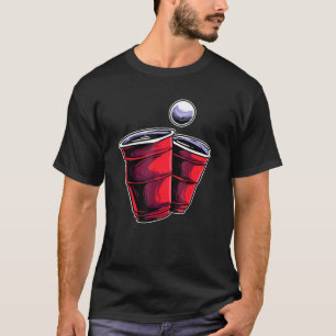 Beer Pong Beirut Drink Game Ping Pong Ball Beer T-Shirt