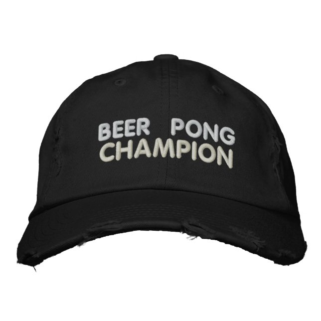 Beer Pong Champion Bestickte Kappe (Vorderseite)
