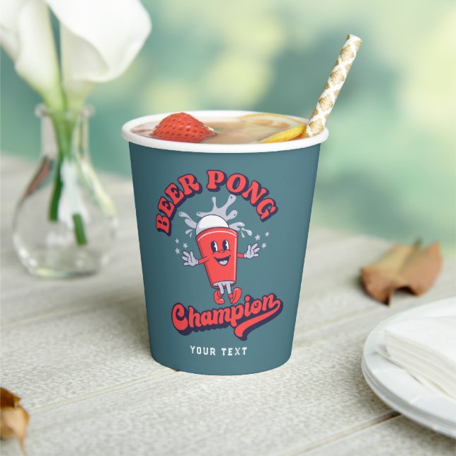 Beer Pong Champion Funny Drink Game Pappbecher (In Situ)