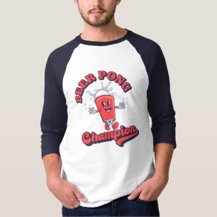 Beer Pong Champion Funny Drink Game T-Shirt