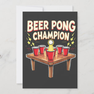 Beer Pong Champion Ping Pong Drink Einladung
