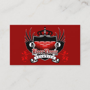Beer-Pong-Champion Royal Crest Visitenkarte