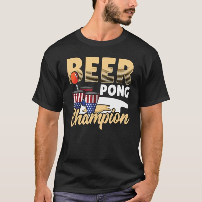 BEER PONG CHAMPION T-Shirt (Vorderseite)