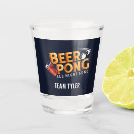 Beer Pong die ganze Nacht lang, kundenspezifischer Schnapsglas