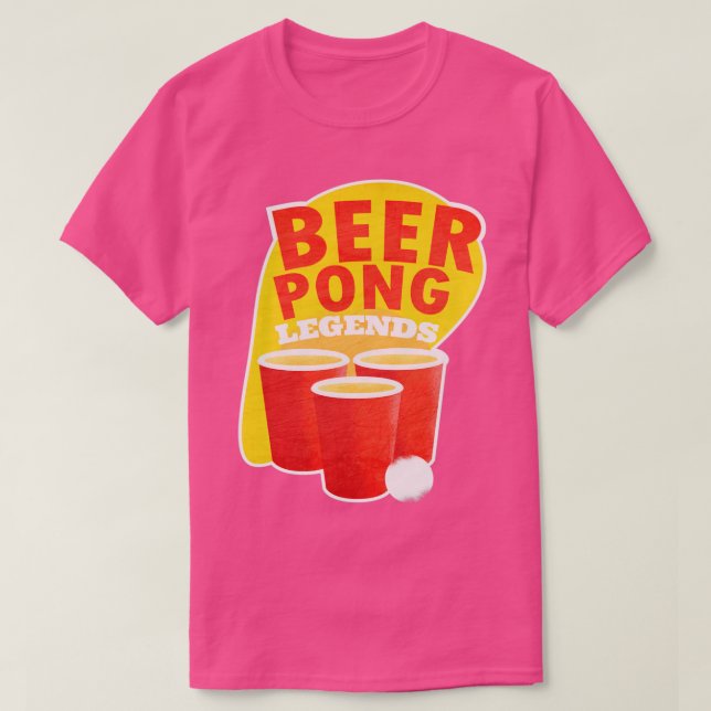 Beer Pong Legends Drink Game Team T-Shirt (Design vorne)